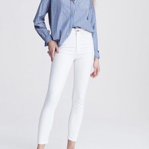 NWT Rag & Bone High Waisted Skinny White Jean